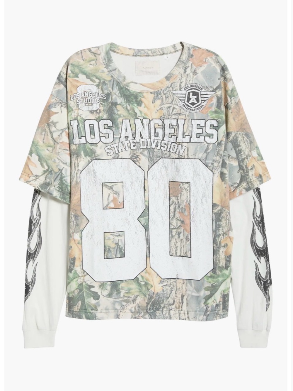 PacSun Los Angeles 80 Double Layer Long Sleeve Tee